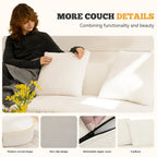 126" Curved Modular Sectional Sofa, Modern Boneless Couches for Living Room,No Assembly Required Cloud Couch,Brown Corduroy Fabric,1 PCS