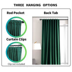 Emerald Green Velvet Curtains 84 inches Long Luxury 80% Blackout Curtains for Bedroom Living Room,Thermal Insulated Super Soft Window Drapes Rod Pocket & Back Tab, 52" W x 84" L, 2 Panels
