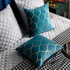DEZENE 12x20 Inch Gold Velvet Throw Pillow Covers: 2 Pack Rectangular Decorative Pillow Cases for Bedroom Sofa Couch Living Room, Black