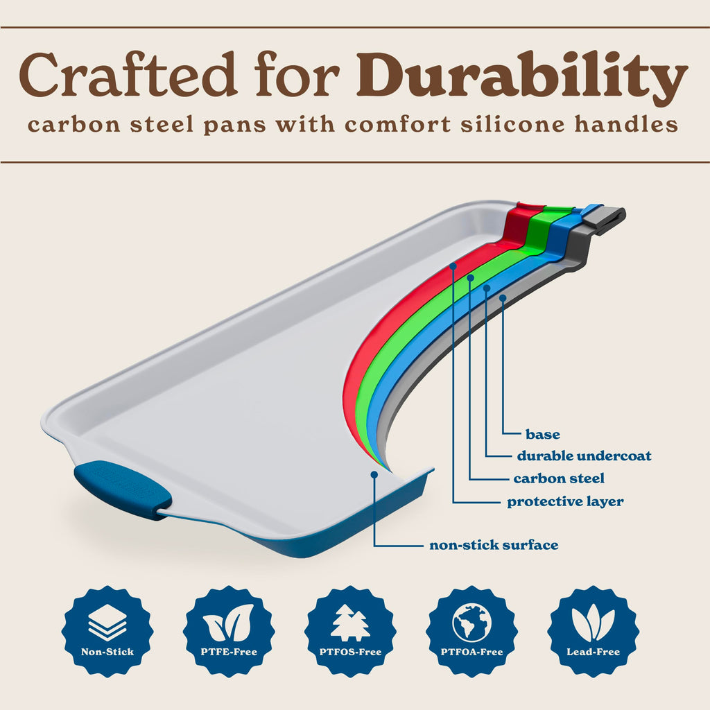 Country Kitchen Nonstick Stackable Bakeware Set - Durable, Easy Release Baking Set- 22 Pc. Includes Silicone Muffin Cups
