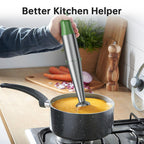 Turelar Immersion Blender Handheld Corded Hand Blenders Set 1100W, Trigger Variable Speed 5 in 1 Stick Emulsifier with Chopper, Whisk and Frother for Soup, Baby Food and Smoothies, Navy Blue
