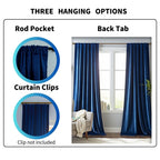 Emerald Green Velvet Curtains 84 inches Long Luxury 80% Blackout Curtains for Bedroom Living Room,Thermal Insulated Super Soft Window Drapes Rod Pocket & Back Tab, 52" W x 84" L, 2 Panels