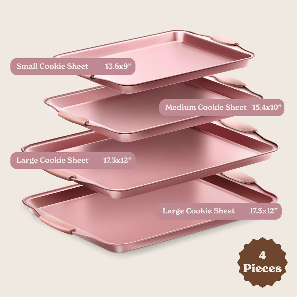 Country Kitchen Nonstick Stackable Bakeware Set - Durable, Easy Release Baking Set- 22 Pc. Includes Silicone Muffin Cups