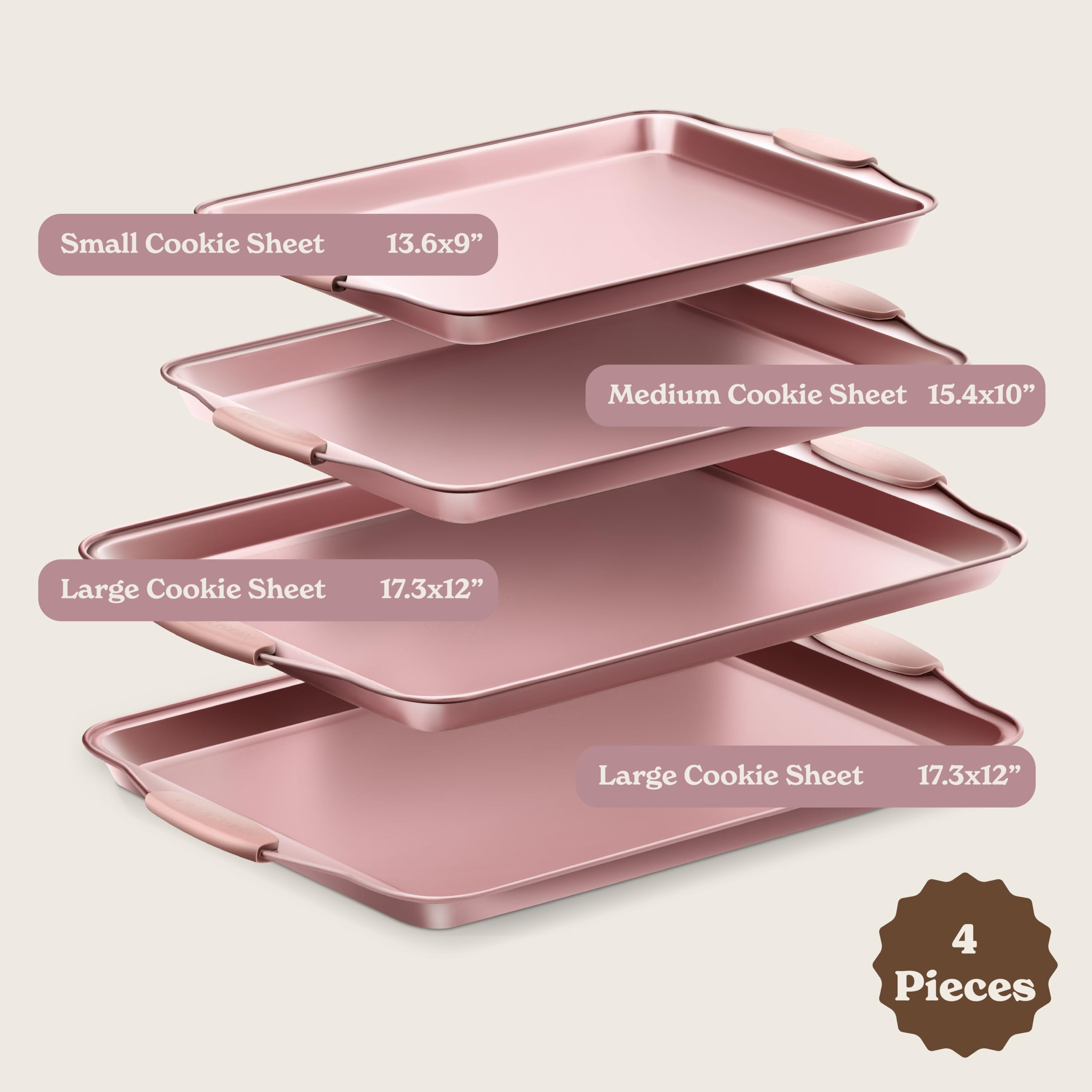 Country Kitchen Nonstick Stackable Bakeware Set - Durable, Easy Release Baking Set- 22 Pc. Includes Silicone Muffin Cups