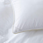 Luxurious White Solid Heavy Weight, Palatial King Size Goose Feathers Down Comforter for Winter Weather, 120 X 98 inches, Premium Baffle Box, 100% Egyptian Cotton Cover, 95 oz. Fill Weight