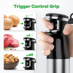 Turelar Immersion Blender Handheld Corded Hand Blenders Set 1100W, Trigger Variable Speed 5 in 1 Stick Emulsifier with Chopper, Whisk and Frother for Soup, Baby Food and Smoothies, Navy Blue
