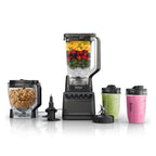 Ninja Kitchen System | All-in-One Food Processor & Blender for Smoothies | Includes Pitcher, (2) 16 oz. To-Go Cups & 8-Cup Bowl | Makes Salsa, Dough, Shakes, & Frozen Drinks | 1500W | Black | BL770