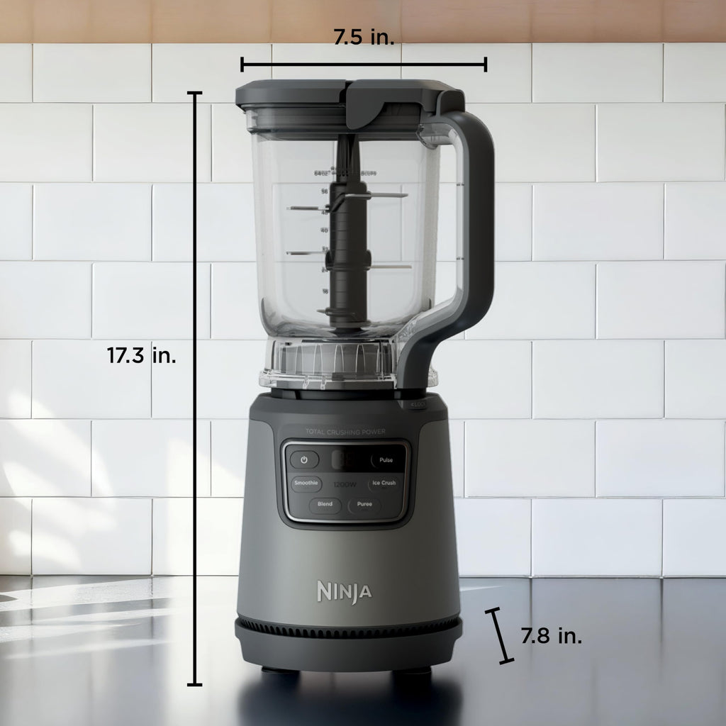 Ninja Kitchen System | All-in-One Food Processor & Blender for Smoothies | Includes Pitcher, (2) 16 oz. To-Go Cups & 8-Cup Bowl | Makes Salsa, Dough, Shakes, & Frozen Drinks | 1500W | Black | BL770