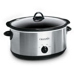 Crock-Pot 7-Quart Manual Slow Cooker, Family Size Serves 8+ People & Fits 6-lb Roast, Removable Stoneware with Warming Setting, Dishwasher Safe for Easy Cleanup, Turquoise
