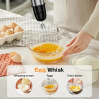 Turelar Immersion Blender Handheld Corded Hand Blenders Set 1100W, Trigger Variable Speed 5 in 1 Stick Emulsifier with Chopper, Whisk and Frother for Soup, Baby Food and Smoothies, Navy Blue