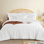 NEXHOME PRO Tufted Boho Comforter Set King, 8 Piece Bed in a Bag, Ultra Soft Brushed Microfiber All-in-One Bedding, Lightweight All Season Comforter, Machine Washable, Sage Green