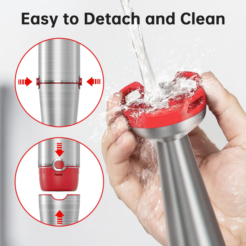 Turelar Immersion Blender Handheld Corded Hand Blenders Set 1100W, Trigger Variable Speed 5 in 1 Stick Emulsifier with Chopper, Whisk and Frother for Soup, Baby Food and Smoothies, Navy Blue