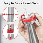Turelar Immersion Blender Handheld Corded Hand Blenders Set 1100W, Trigger Variable Speed 5 in 1 Stick Emulsifier with Chopper, Whisk and Frother for Soup, Baby Food and Smoothies, Navy Blue
