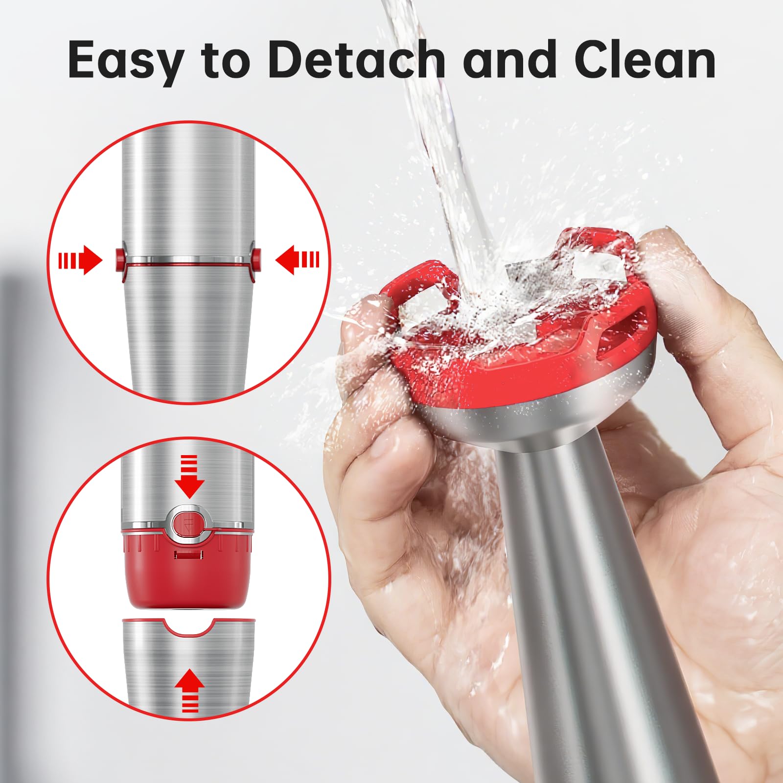 Turelar Immersion Blender Handheld Corded Hand Blenders Set 1100W, Trigger Variable Speed 5 in 1 Stick Emulsifier with Chopper, Whisk and Frother for Soup, Baby Food and Smoothies, Navy Blue