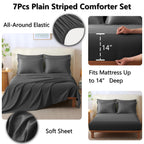 CozyLux Queen Size Comforter Sets - 7 Piece Bed in a Bag Olive Green Comforter Set with Sheets Luxury Bed Set All Seasons, Soft Bedding Set with Down Alternative Comforter, Sheets, Pillowcases & Shams
