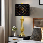 29" Gold Modern Table Lamps Set of 2, 3-Way Dimmable Touch Lamps for Nightstand with USB A+C & Outlets,Brass Lamps for Living Room, Bedroom, Nightstand, Entryway(2 Bulbs Included)