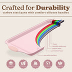 Country Kitchen Nonstick Stackable Bakeware Set - Durable, Easy Release Baking Set- 22 Pc. Includes Silicone Muffin Cups