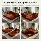 78.8" Convertible Futon Sofa Bed,Corduroy Futon Couch with Storage Pocket,Folding Pull Out Sofa,No Assembly Boneless Couch for Living Room | Pink