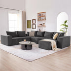 108” Modular Sectional Sofa, Cloud Sectional Couch with Deep Seat, Modern Modular L-Shape Sofa Couch with Chaise,Upholstered Boneless Couches for Living Room Bedroom (Beige, Left Facing Chaise)