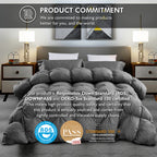 Luxurious White Solid Heavy Weight, Palatial King Size Goose Feathers Down Comforter for Winter Weather, 120 X 98 inches, Premium Baffle Box, 100% Egyptian Cotton Cover, 95 oz. Fill Weight
