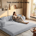 78.8" Convertible Futon Sofa Bed,Corduroy Futon Couch with Storage Pocket,Folding Pull Out Sofa,No Assembly Boneless Couch for Living Room | Pink