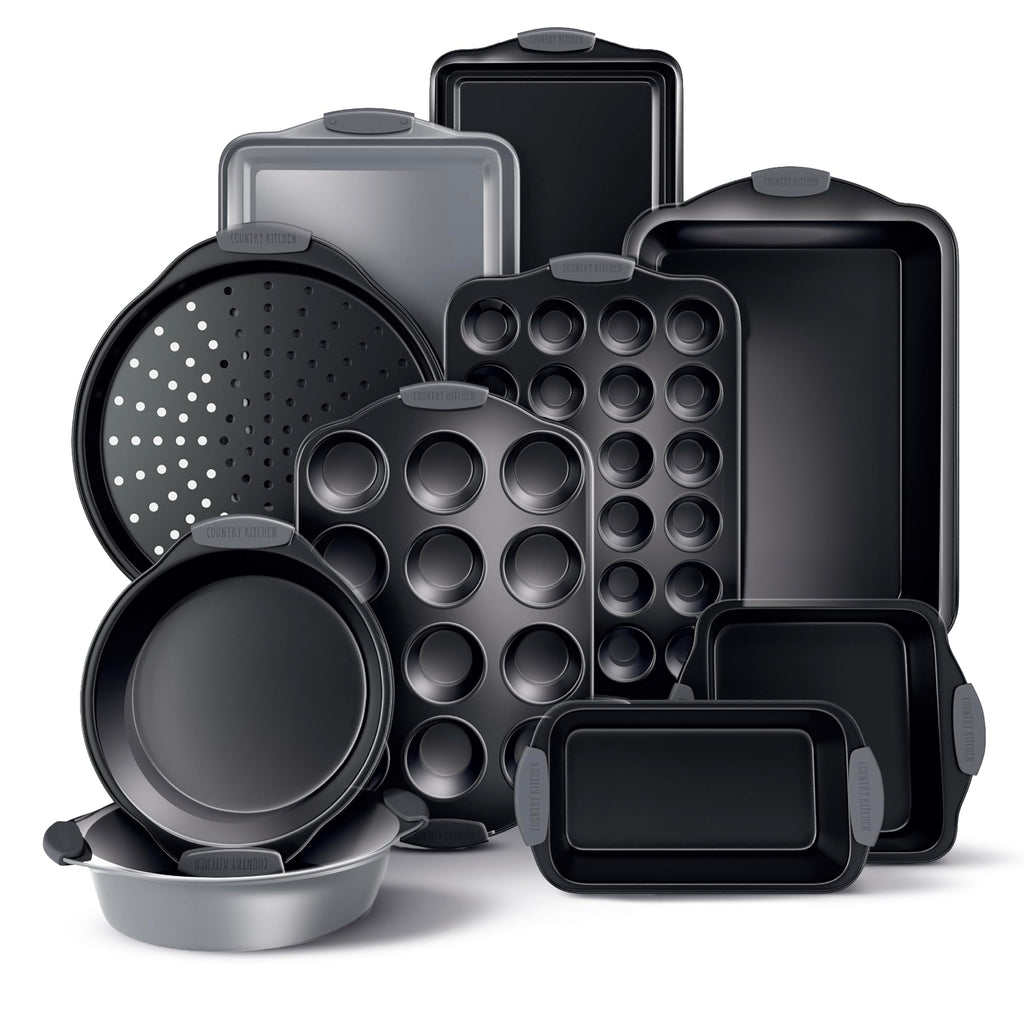 Country Kitchen Nonstick Stackable Bakeware Set - Durable, Easy Release Baking Set- 22 Pc. Includes Silicone Muffin Cups
