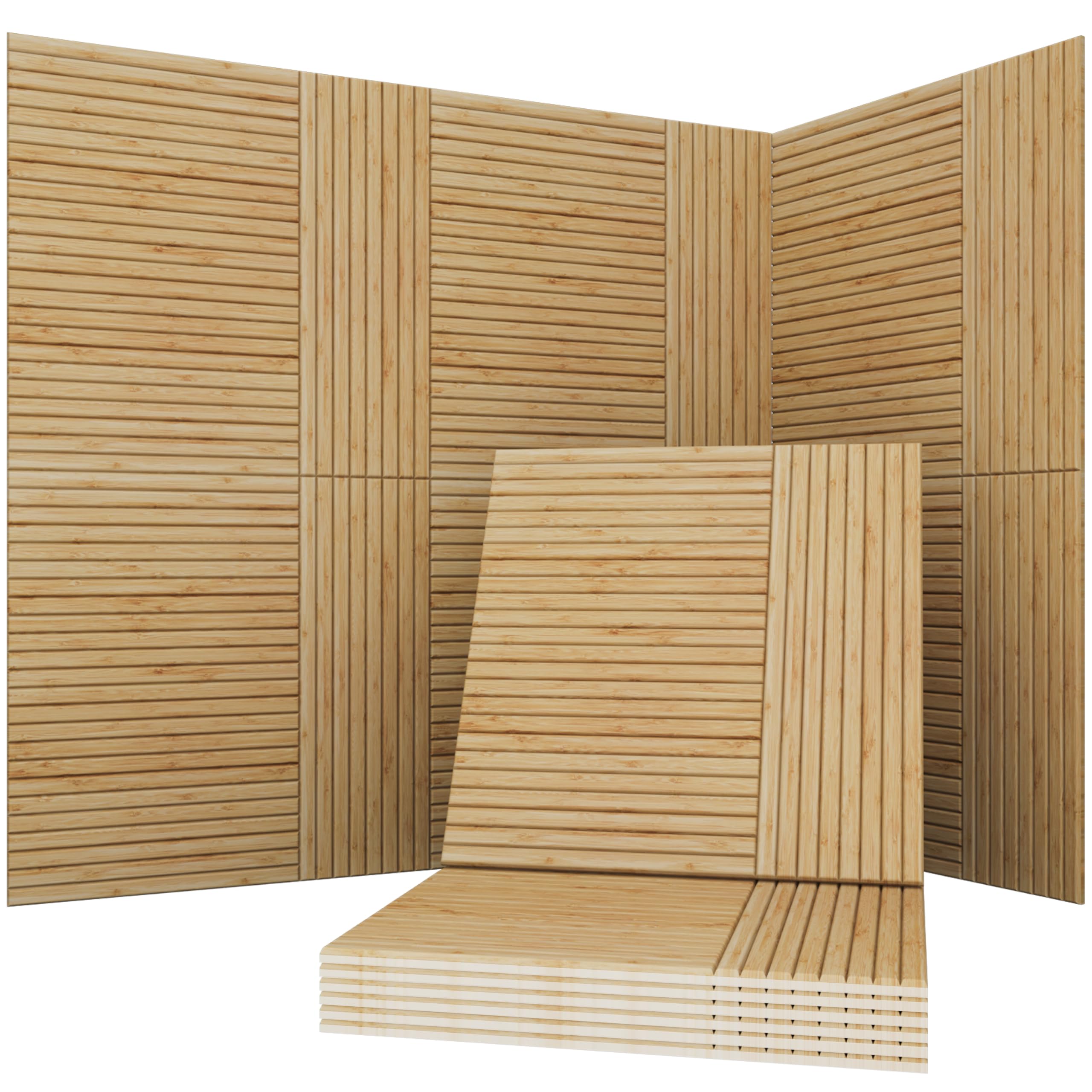 Soon Global Acoustical Wall Panels, 6-Piece 23.62 X 23.62 Inches Art Acoustic Panels, Decorative Acoustic Panels, Acoustic Wall Panels, Sound Absorbing Wall Art, Arcadian Vortex