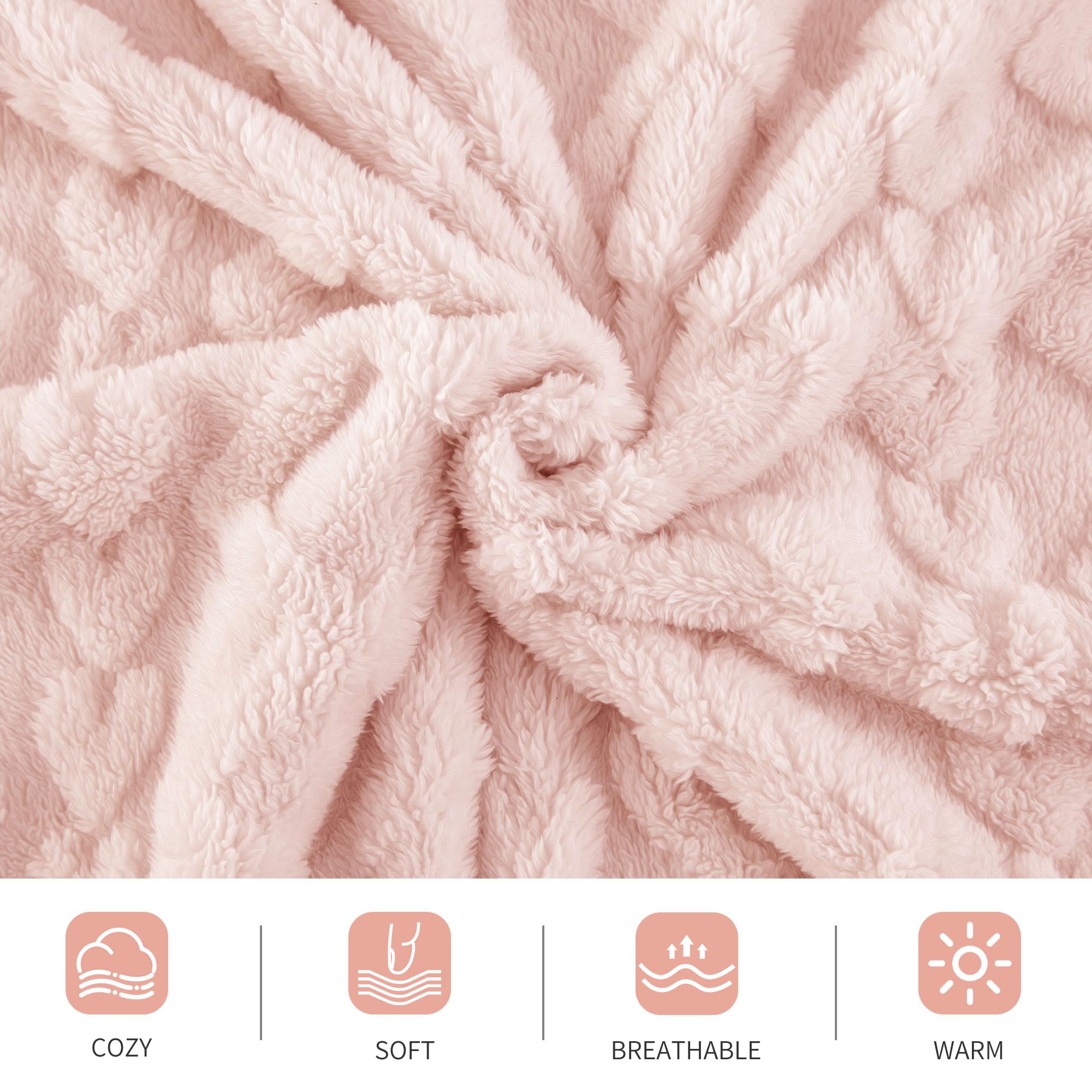 Aganear Fleece Throw Blanket - Cozy Soft Lightweight Fuzzy Throw Blanket for Women Portable Throw Blankets for Couch, Warm Present for Birthday, Christmas, Halloween, Housewarming(50"x60", Khaki)