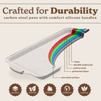 Country Kitchen Nonstick Stackable Bakeware Set - Durable, Easy Release Baking Set- 22 Pc. Includes Silicone Muffin Cups