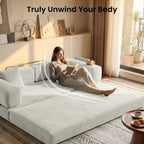 78.8" Convertible Futon Sofa Bed,Corduroy Futon Couch with Storage Pocket,Folding Pull Out Sofa,No Assembly Boneless Couch for Living Room | Pink
