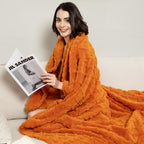Aganear Fleece Throw Blanket - Cozy Soft Lightweight Fuzzy Throw Blanket for Women Portable Throw Blankets for Couch, Warm Present for Birthday, Christmas, Halloween, Housewarming(50"x60", Khaki)
