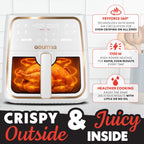 Gourmia 8 Qt Air Fryer, 8 Presets with Digital Display, FryForce 360° Technology, Easy View Window & Interior Light, Dishwasher Safe Basket, Green