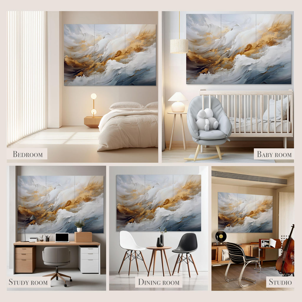Soon Global Acoustical Wall Panels, 6-Piece 23.62 X 23.62 Inches Art Acoustic Panels, Decorative Acoustic Panels, Acoustic Wall Panels, Sound Absorbing Wall Art, Arcadian Vortex