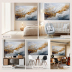 Soon Global Acoustical Wall Panels, 6-Piece 23.62 X 23.62 Inches Art Acoustic Panels, Decorative Acoustic Panels, Acoustic Wall Panels, Sound Absorbing Wall Art, Arcadian Vortex