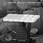 Luxurious White Solid Heavy Weight, Palatial King Size Goose Feathers Down Comforter for Winter Weather, 120 X 98 inches, Premium Baffle Box, 100% Egyptian Cotton Cover, 95 oz. Fill Weight