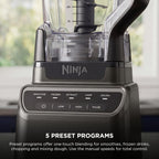 Ninja Kitchen System | All-in-One Food Processor & Blender for Smoothies | Includes Pitcher, (2) 16 oz. To-Go Cups & 8-Cup Bowl | Makes Salsa, Dough, Shakes, & Frozen Drinks | 1500W | Black | BL770