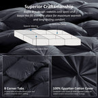 Luxurious White Solid Heavy Weight, Palatial King Size Goose Feathers Down Comforter for Winter Weather, 120 X 98 inches, Premium Baffle Box, 100% Egyptian Cotton Cover, 95 oz. Fill Weight