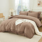 Andency King Size Comforter Set with Sheets Light Pink - 7 Pieces Bed in a Bag Boho Soft Lightweight Bedding Sets, Tassel Bed Set with Comforter, Sheets, Pillowcases & Shams