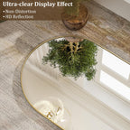 HARRITPURE 64"x21" Arched Full Length Mirror Floor Mirrors with Aluminum Alloy Frame Free-Standing Wall Mounted or Leaning Large Bedroom Dressing Mirror Modern & Contemporary Decor for Home,Black