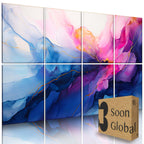 Soon Global Acoustical Wall Panels, 6-Piece 23.62 X 23.62 Inches Art Acoustic Panels, Decorative Acoustic Panels, Acoustic Wall Panels, Sound Absorbing Wall Art, Arcadian Vortex