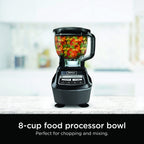 Ninja Kitchen System | All-in-One Food Processor & Blender for Smoothies | Includes Pitcher, (2) 16 oz. To-Go Cups & 8-Cup Bowl | Makes Salsa, Dough, Shakes, & Frozen Drinks | 1500W | Black | BL770