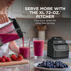 Ninja Professional Blender 2.0 | Smoothie Maker, Drink Mixer, Grinder, Ice Crusher | Total Crushing Technology, Auto-iQ Program, 1200W Power, XL 72-oz. Pitcher | Dark Grey | BR201AMZ
