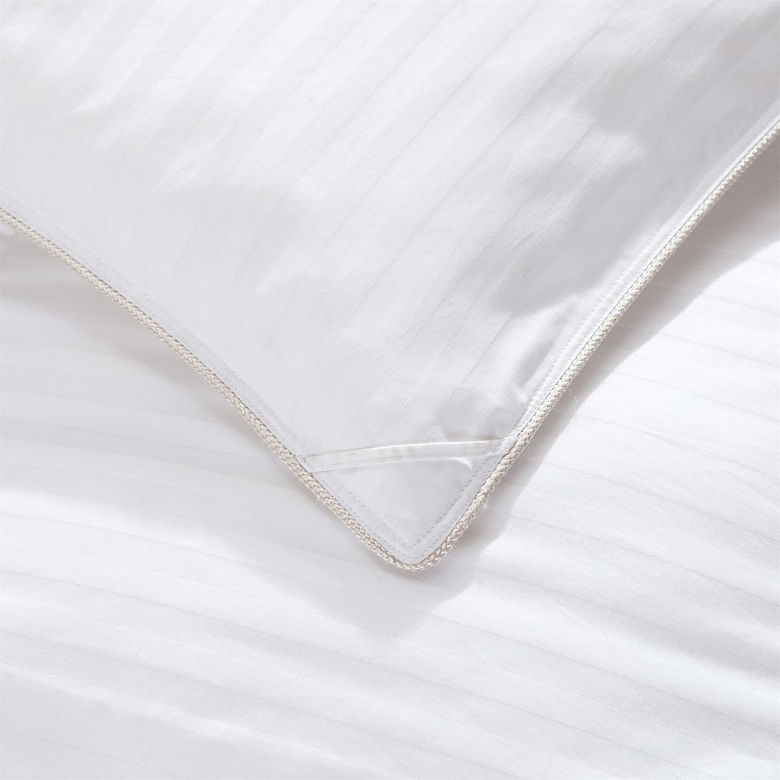 Luxurious White Solid Heavy Weight, Palatial King Size Goose Feathers Down Comforter for Winter Weather, 120 X 98 inches, Premium Baffle Box, 100% Egyptian Cotton Cover, 95 oz. Fill Weight