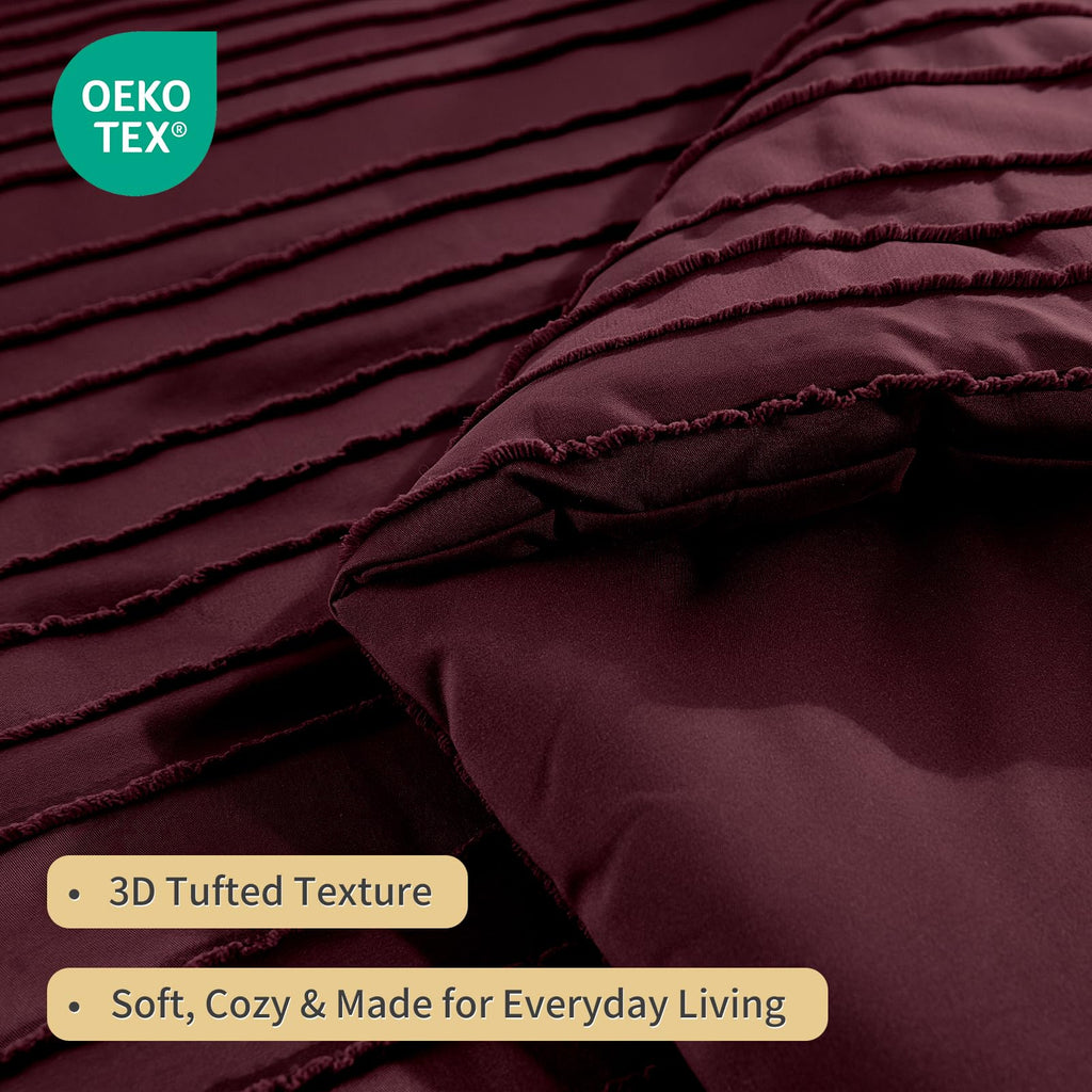 NEXHOME PRO Tufted Boho Comforter Set King, 8 Piece Bed in a Bag, Ultra Soft Brushed Microfiber All-in-One Bedding, Lightweight All Season Comforter, Machine Washable, Sage Green