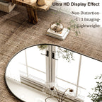 HARRITPURE 64"x21" Arched Full Length Mirror Floor Mirrors with Aluminum Alloy Frame Free-Standing Wall Mounted or Leaning Large Bedroom Dressing Mirror Modern & Contemporary Decor for Home,Black