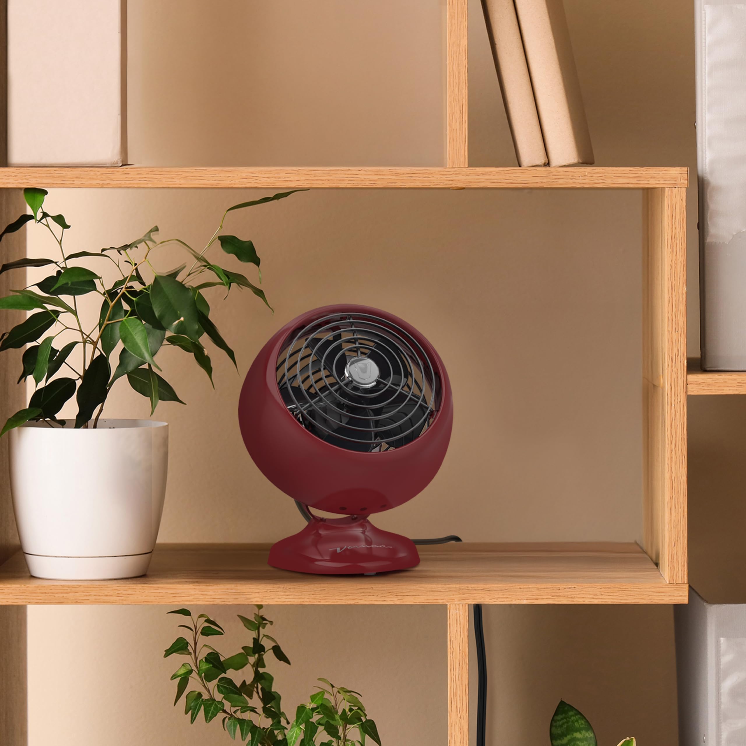 Vornado VFAN™ Mini Classic Vintage Metal Desk Fan, 2-Speed, Adjustable Tilt, Personal Air Circulator for Bedroom, Office, Dorm Room, Portable Quiet, Vintage Green