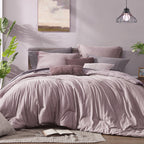Monbix Queen Comforter Set - 7 Pieces Cationic Dyeing Autumn Leaf Bed in a Bag Queen Bedding Sets with Comforter, Sheets, Pillowcases & Shams, Reversible Bedding Comforters Sets