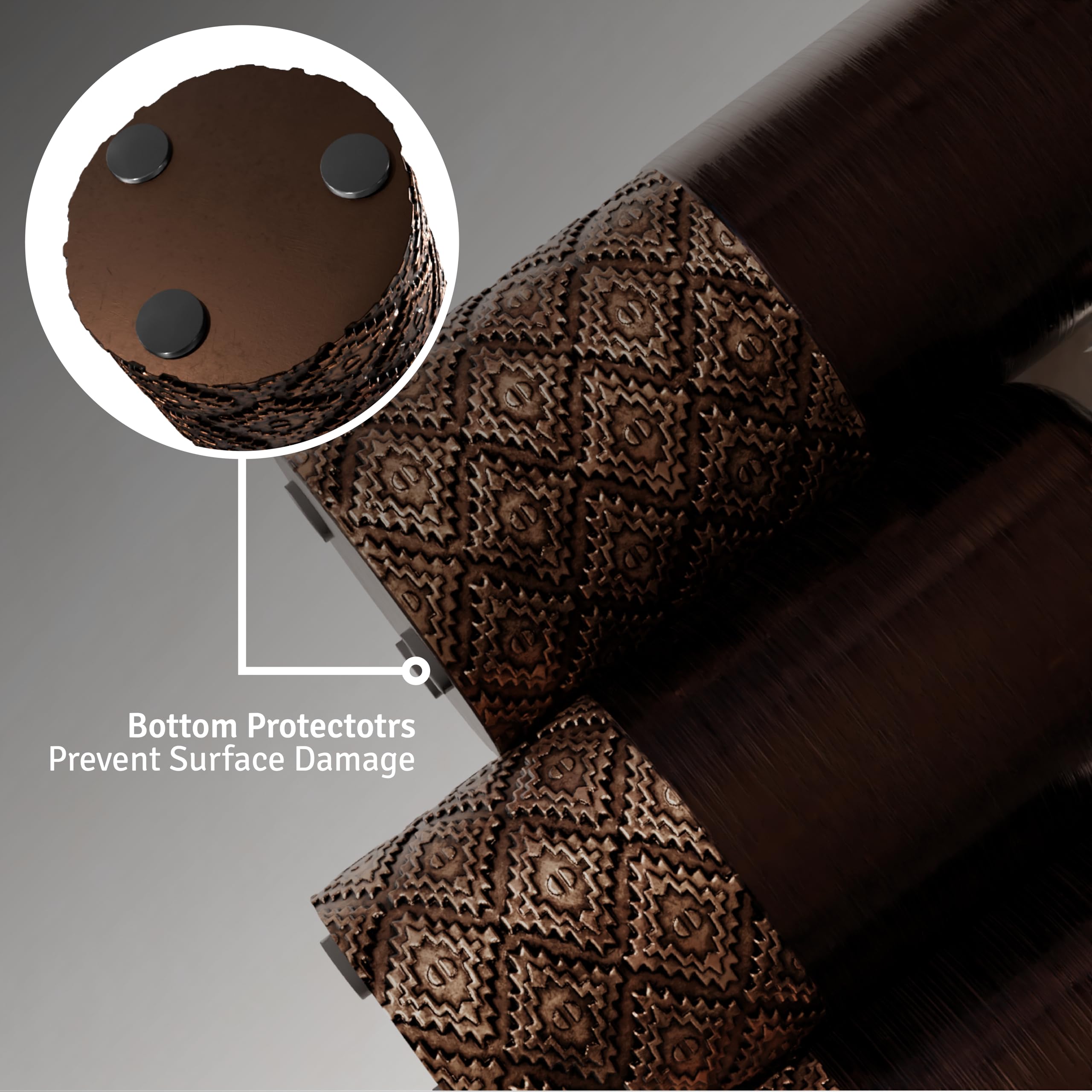 Creative Scents Dublin Brown Vases - Set of 3 Vases - Table Centerpieces for Dining Room, Kitchen Décor, Home Decor for Your Living Room, Dining Room, Bedroom, Office, Entry Table or Shelf Decor