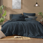 Monbix Queen Comforter Set - 7 Pieces Cationic Dyeing Autumn Leaf Bed in a Bag Queen Bedding Sets with Comforter, Sheets, Pillowcases & Shams, Reversible Bedding Comforters Sets