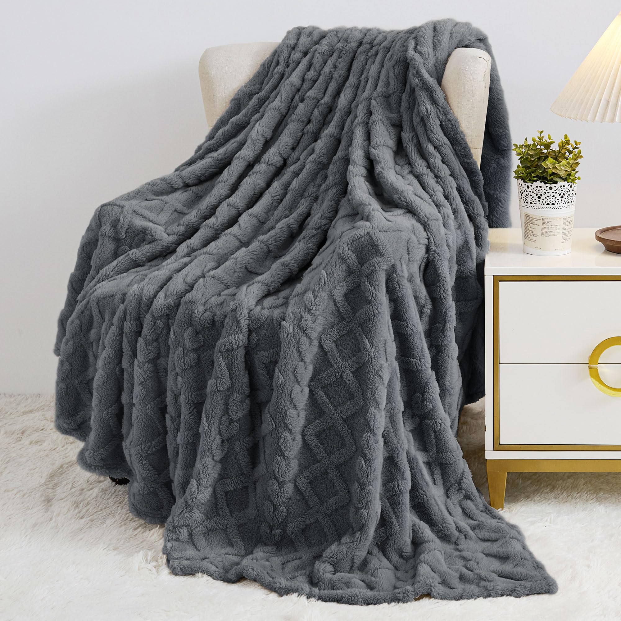 Aganear Fleece Throw Blanket - Cozy Soft Lightweight Fuzzy Throw Blanket for Women Portable Throw Blankets for Couch, Warm Present for Birthday, Christmas, Halloween, Housewarming(50"x60", Khaki)